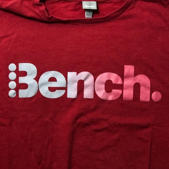 Bench T Shirt Mens 2XL Red Short Sleeve Logo Graphic Tee Center Logo Casual - Picture 6 of 6